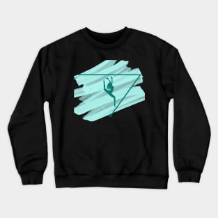 ballet design in turqouise Crewneck Sweatshirt